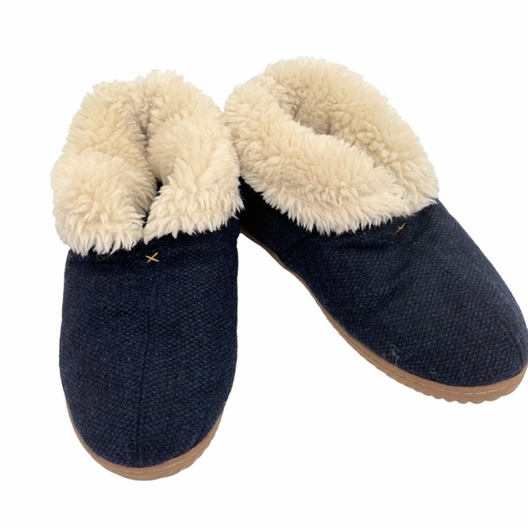 Dearfoam Faux Fur Lined Warm Up Bootie Slippers Size Medium 9-10 - Picture 10 of 10